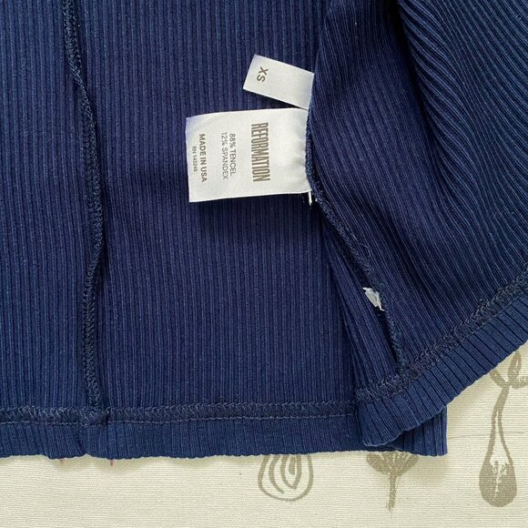 The Reformation Knit Bodycon Maxi Dress Navy Size XS - Picture 4 of 6